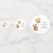 Teddy Bären Balloons Babydusche Geschlecht neutral Konfetti (Rückseiten)