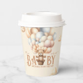 Teddy Bären Balloons frühes Warten Geschlecht neut Pappbecher (Rückseite)