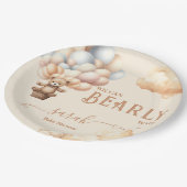 Teddy Bären Balloons frühes Warten Geschlecht neut Pappteller (Schrägansicht)