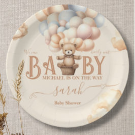 Teddy Bären Balloons frühes Warten Geschlecht neut Pappteller