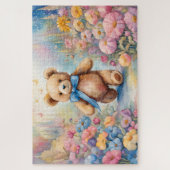 Teddy Bären beim Bummel in einem Teiggarten Puzzle (Vertikal)