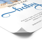 Teddy Bären blauen Blüten Pampas nicht sagen Babys Poster (Ecke)