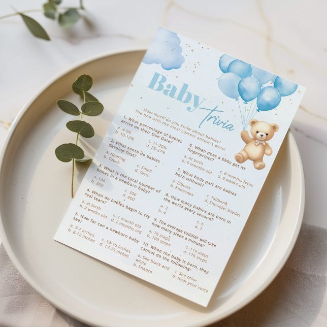 Teddy Bären Blue Ballons Baby Trivia Spiel (Von Creator hochgeladen)