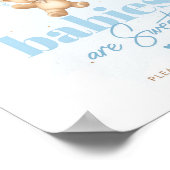 Teddy Bären Blue Ballons Babys sind süß Poster (Ecke)