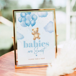 Teddy Bären Blue Ballons Babys sind süß Poster