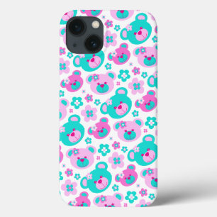 Teddy Bären Blume Pink Aqua Pad Fall Case-Mate iPhone Hülle