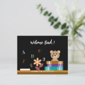 Teddy Bären Books Willkommen zurück zur Schule Pos Postkarte (Stehend Vorderseite)