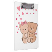 Teddy Bären Design für Valentine Geschenke Klemmbrett (Rechts)