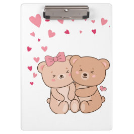 Teddy Bären Design für Valentine Geschenke Klemmbrett