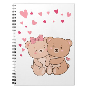 Teddy Bären Design für Valentine Geschenke Notizblock