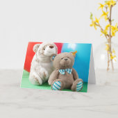 Teddy Bären Dolls and Balls Karte (Gelbe Blume)