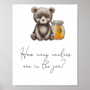 Teddy Bären - erraten Sie wie viele Bonbons Poster