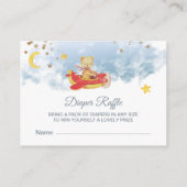 *~* Teddy Bären Flugzeug Moon Stars Windelwaffe Begleitkarte (Rückseite)