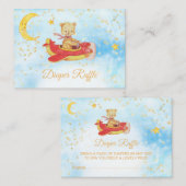 *~* Teddy Bären Flugzeug Stars Moon Diaper Raffles Begleitkarte (Vorne/Hinten)