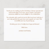 Teddy Bären Geburtstag danke Fotokarte (Rückseite)