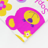 Teddy Bären Gesichter und Blume individuelle Name  Fleecedecke (Ecke)