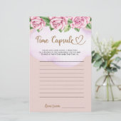 Teddy Bären Girl baby Dusche Time Kapsel (Stehend Vorderseite)