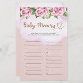 Teddy Bären Girl Dusche Baby Memory (Vorne/Hinten)