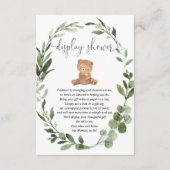 Teddy Bären Grüne Eukalyptus zeigen Dusche Begleitkarte (Vorderseite)