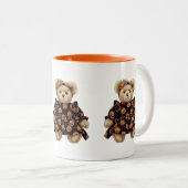 Teddy Bären Halloween von Natasha Us Zweifarbige Tasse (VorderseiteRechts)