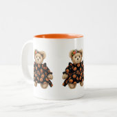 Teddy Bären Halloween von Natasha Us Zweifarbige Tasse (Vorderseite Links)