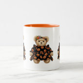 Teddy Bären Halloween von Natasha Us Zweifarbige Tasse (Mittel)