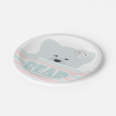 Teddy Bären illustrieren Kinder kindisch Pappteller (Schrägansicht)