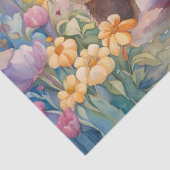 Teddy Bären in einem Pastelgarten Seidenpapier (Detail)