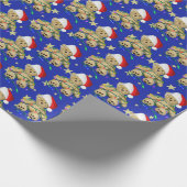 Teddy Bären in Weihnachtsbeleuchtung Geschenkpapier (Ecke)