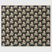 Teddy Bären in Weihnachtsbeleuchtung Geschenkpapier (Flach)