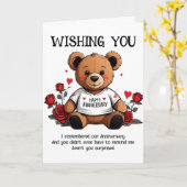 Teddy Bären Jubiläum Karte (Gelbe Blume)