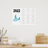 Teddy Bären Kalender 2022 Poster - Montag Start (Küche)