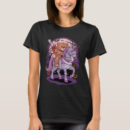 Teddy Bären Kettensäge Einhornmuschel halloween T-Shirt