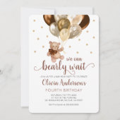 Teddy Bären können wir frühzeitig abwarten Baby Ge Einladung (Vorderseite)