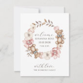 Teddy-Bären-Kranz-Foto Ankündigung (Vorderseite)