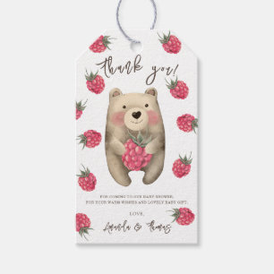 Teddy Bären mit Beeren - vielen Dank Geschenkanhänger