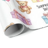 Teddy Bären mit der Überraschung von Natasha Us Geschenkpapier (Rolleneckpunkt)