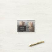 Teddy Bären Mugshot Post-it Klebezettel (Auf Schreibtisch)