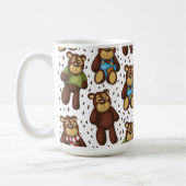 Teddy Bären Muster Kaffeetasse (Links)