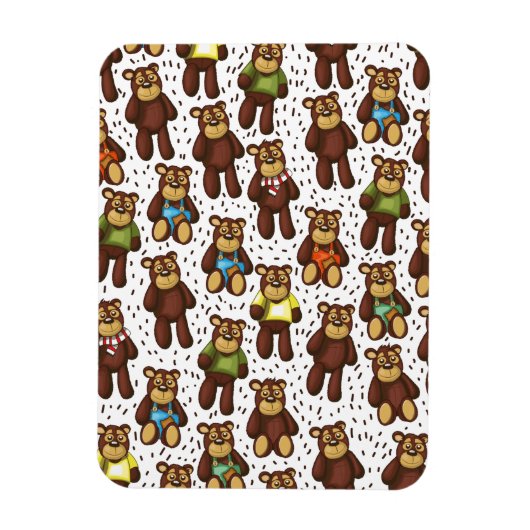 Teddy Bären Muster Magnet (Vertikal)