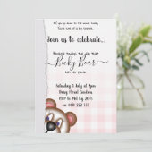 Teddy Bären Picknick Geburtstag Einladung (Stehend Vorderseite)