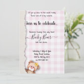 Teddy Bären Picknick Geburtstag Einladung (Stehend Vorderseite)