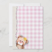 Teddy Bären Picknick Geburtstag Einladung (Rückseite)