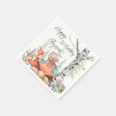 Teddy Bären Picknick Waldtiere Brust Serviette (Ecke)