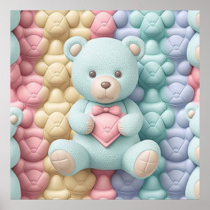 Teddy Bären Poster für Kinder Zimmerdekoration