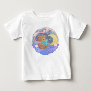 Teddy Bären Reading mit/ Fluffy Monsters Illustrat Baby T-shirt