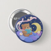 Teddy Bären Reading mit/ Fluffy Monsters Illustrat Button (Vorne & Hinten)