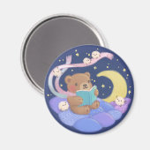 Teddy Bären Reading mit/ Fluffy Monsters Illustrat Magnet (Vorderseite/Rückseite)