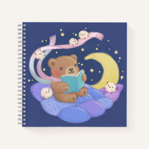 Teddy Bären Reading mit/ Fluffy Monsters Illustrat Notizblock