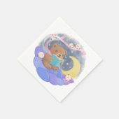 Teddy Bären Reading mit/ Fluffy Monsters Illustrat Serviette (Ecke)